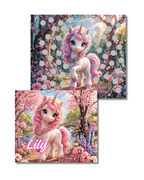Zweier Klappkarte Einheftchallenge  Unicorn Jahreschallenge
