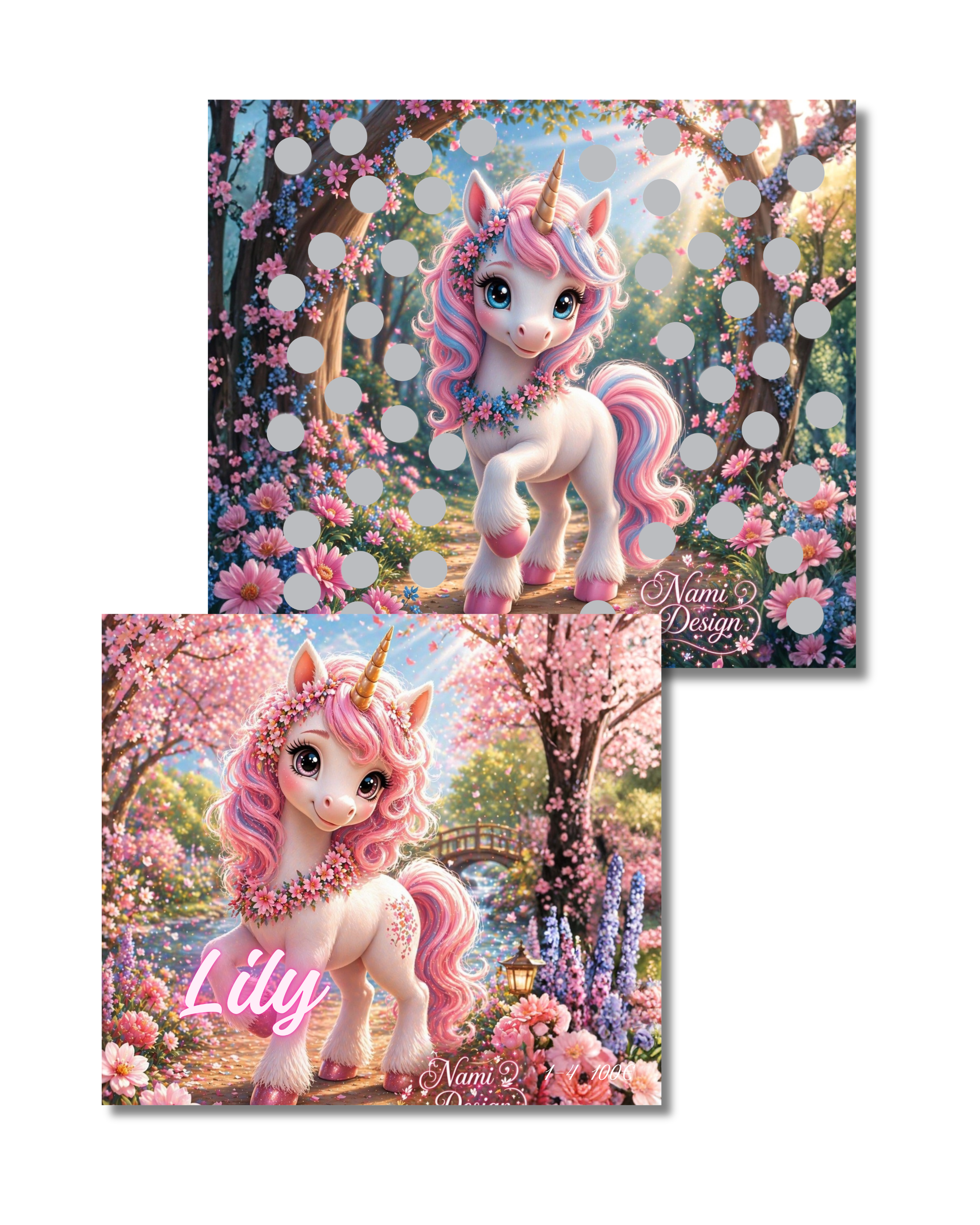 Zweier Klappkarte Einheftchallenge  Unicorn Jahreschallenge