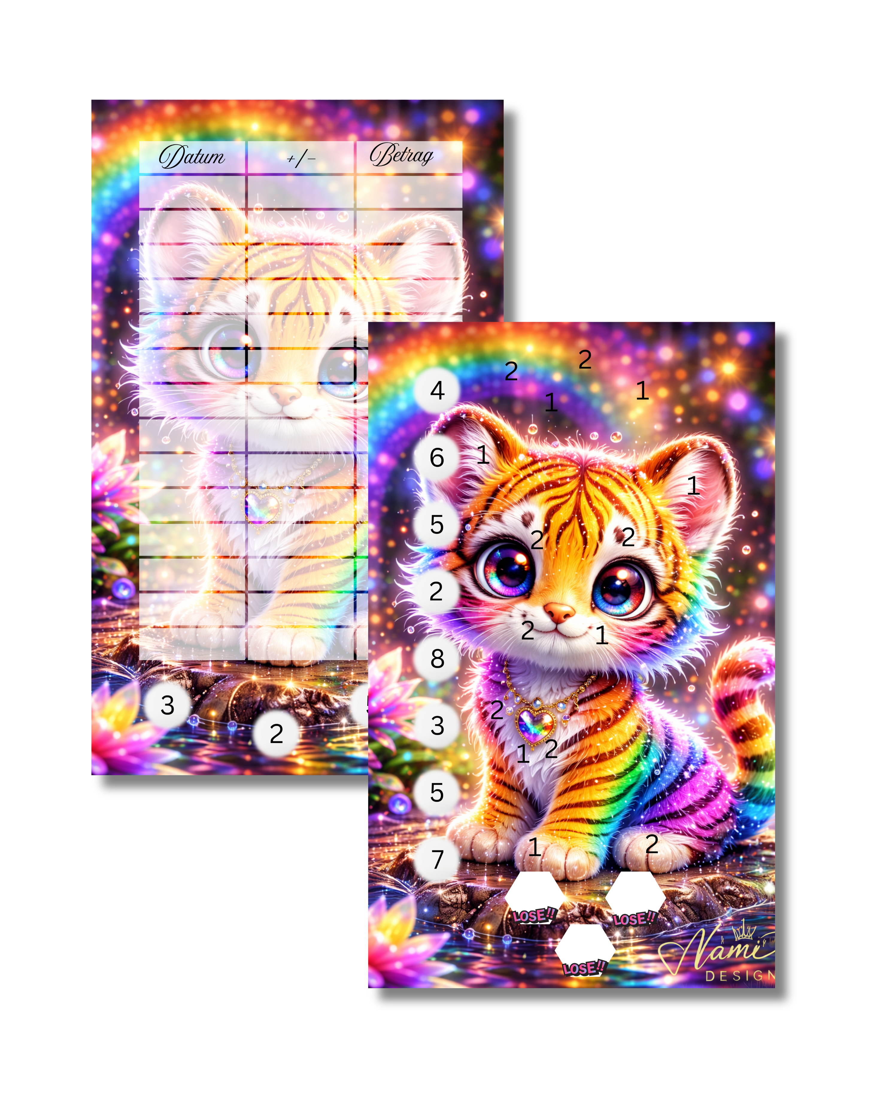 Einheftchallenge Rainbow Tiere