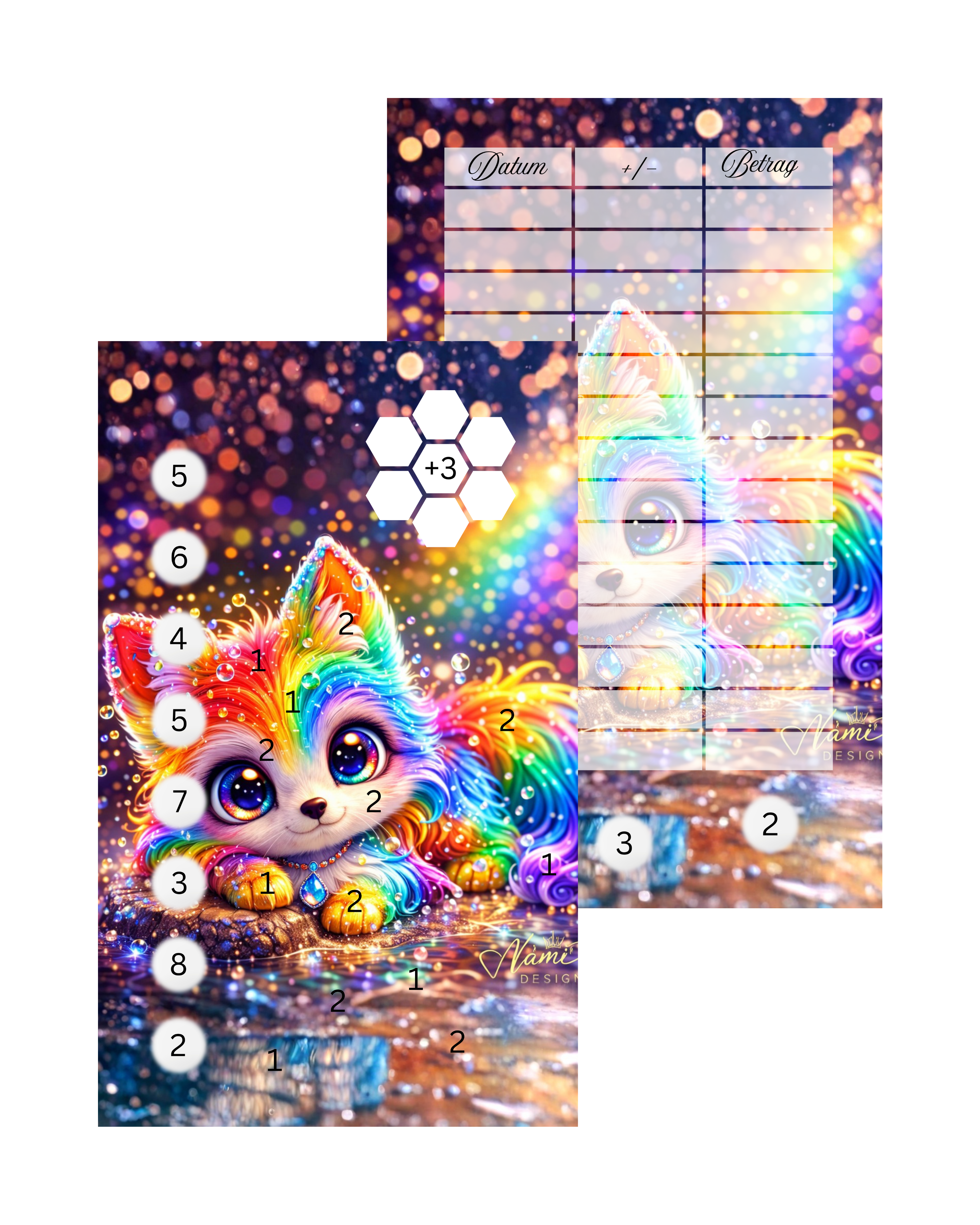 Einheftchallenge Rainbow Tiere