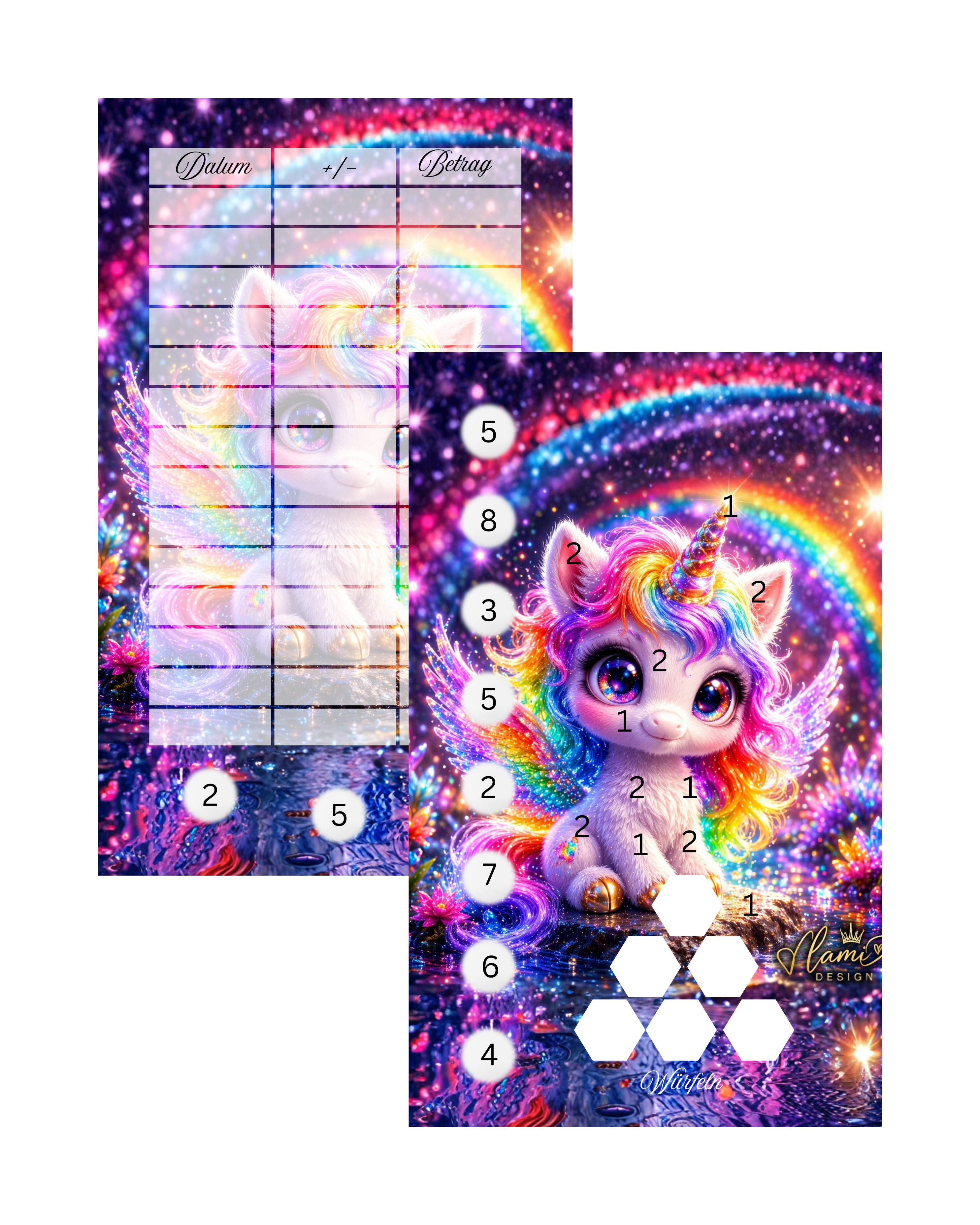 Einheftchallenge Rainbow Tiere