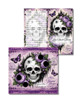 Zweier Klappkarte Lilac Skull Bloom