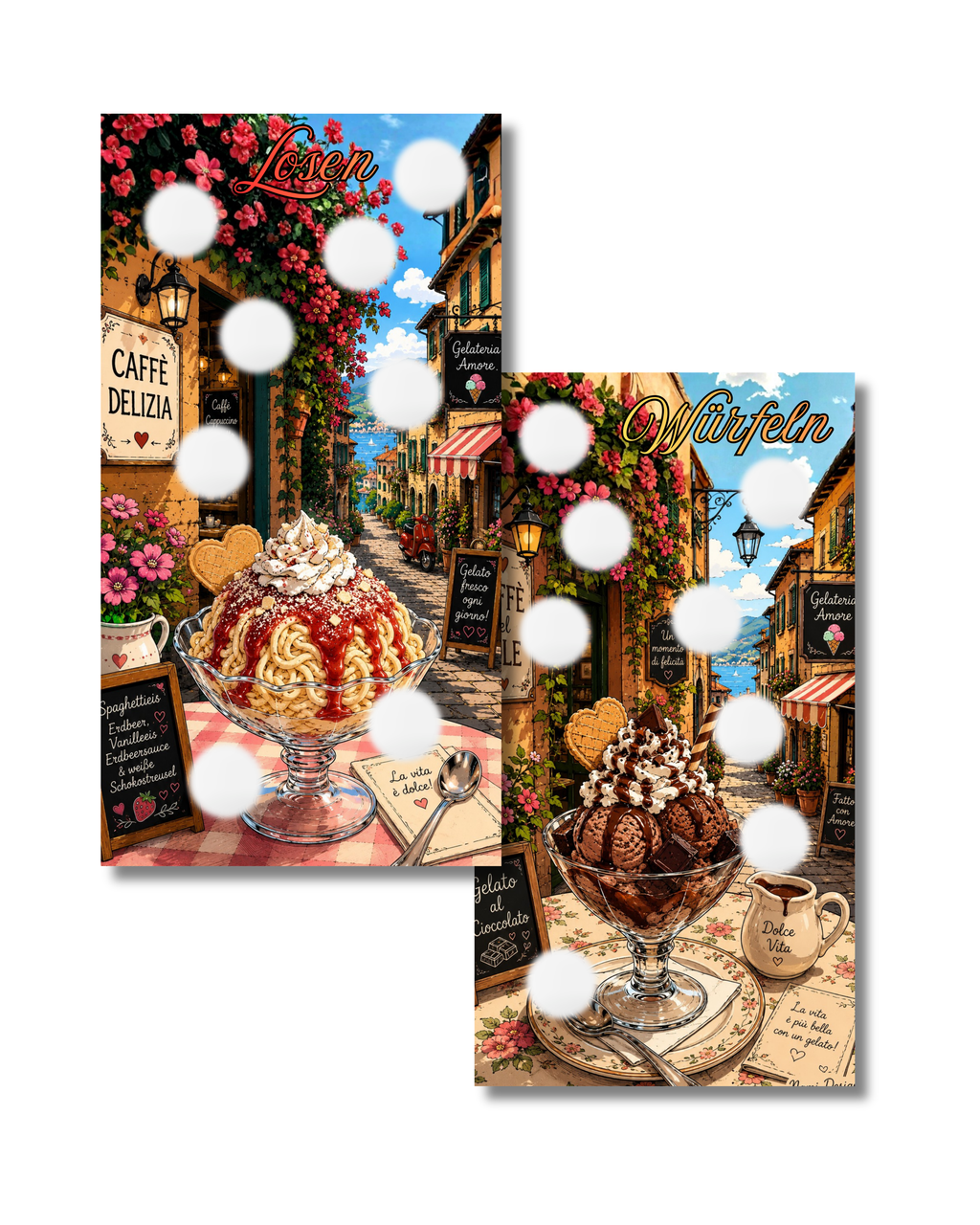 Zweier Klappkarte Einheftchallenge Gelato Amore