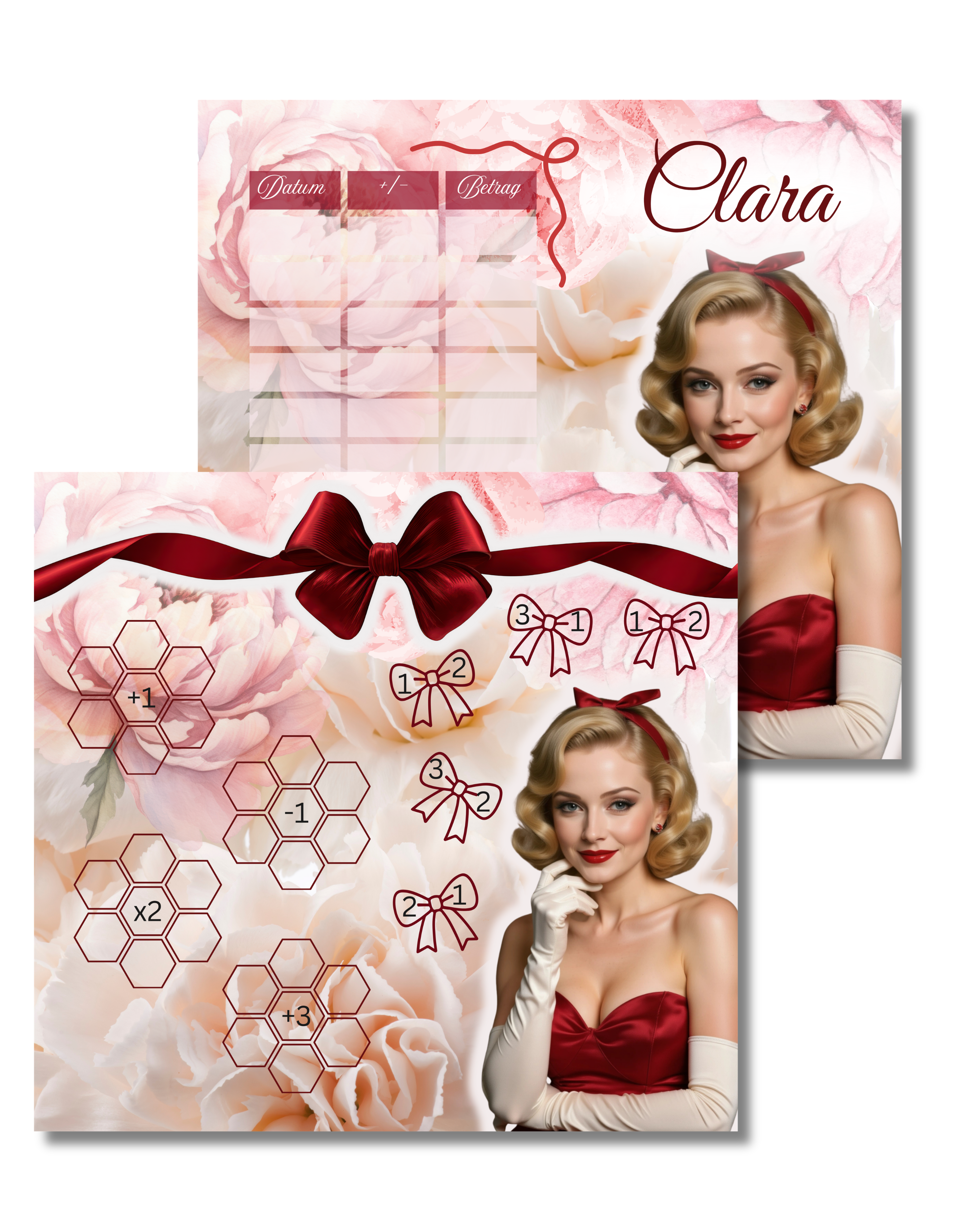 Zweier Klappkarte "Clara"